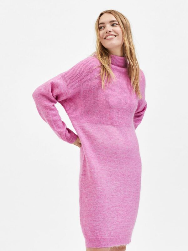lily knitted dress pink